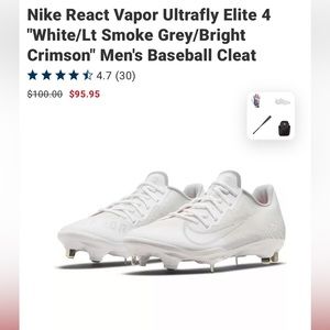 BRAND NEW NIKE REACT VAPOR ULTRAFLY ELITE 4 BASEBALL CLEATS